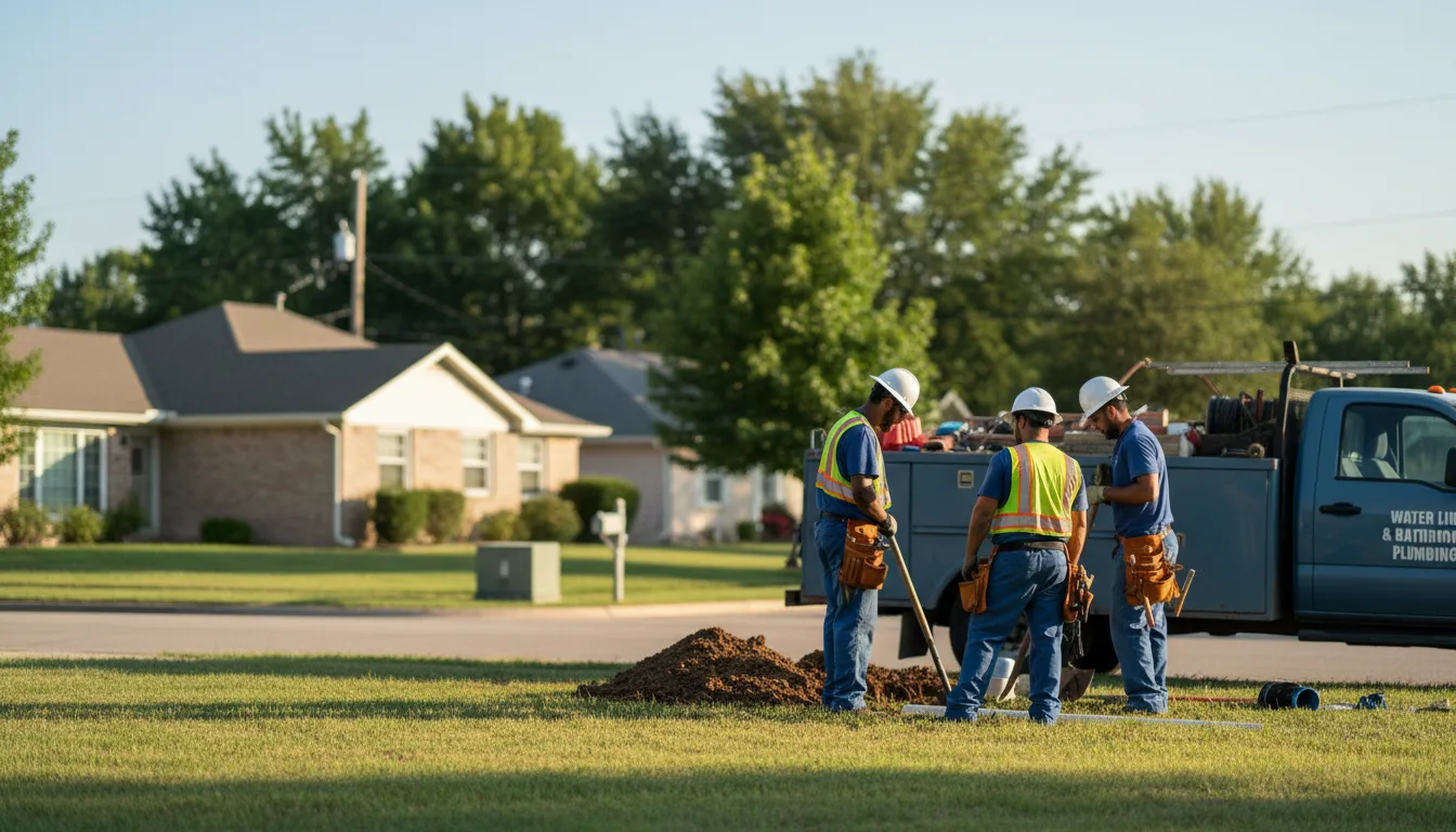 Residential water line and bathroom plumbing service in Hammond, OR
